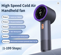 Mini climatiseur portable à ventilateur portatif à grande vitesse avec six ventilateurs et 199 niveaux de réglage infinie